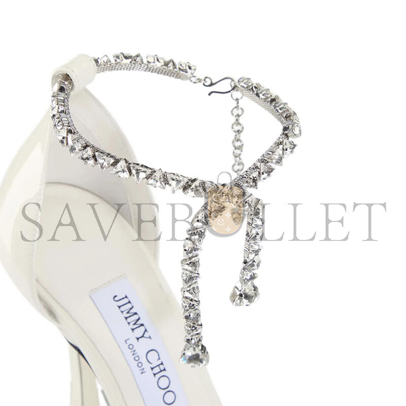 J1m*y Ch00 100mm stevie crystal-embellished pumps
